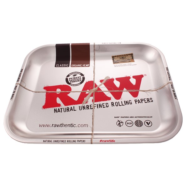RAW Rolling Tray Metal - Silver