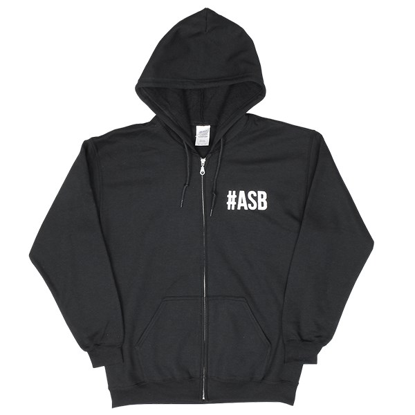 The Attitude Seedbank Zip Hoody Black - #ASB and Fist Logo