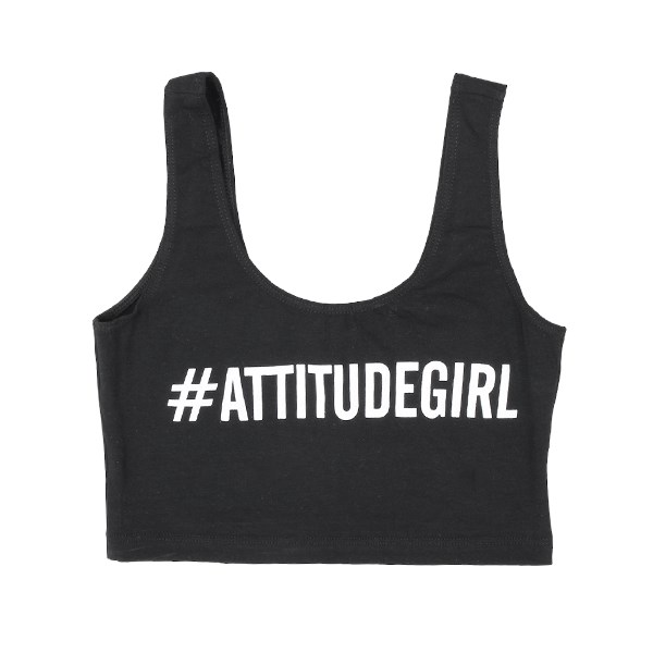 The Attitude Seedbank Ladies Crop Top Black - #AttitudeGirl