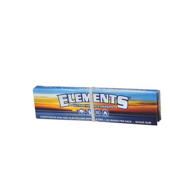 Elements Connoisseur Kingsize Slim Rice Papers & Tips 