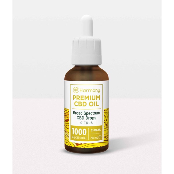 Harmony CBD Oil Drops Citrus (30ml) Strong (1000mg of CBD/ 3.3%)
