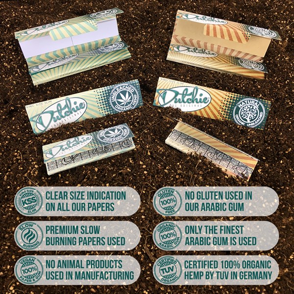 Dutchie Papers Unbleached Organic Hemp Rolling Papers (1¼)