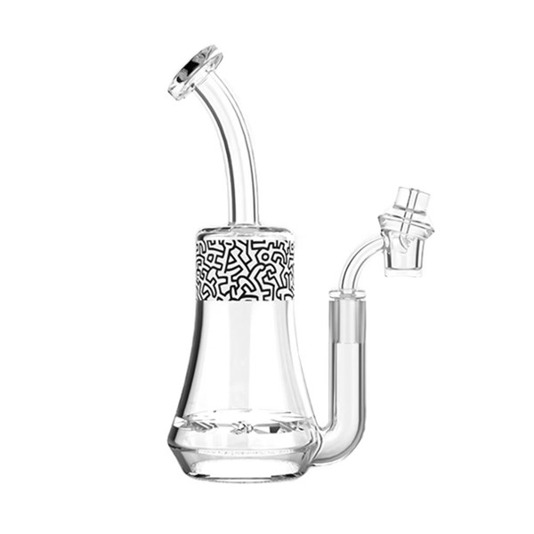 Keith Haring Glass Concentrate Rig - Black & White