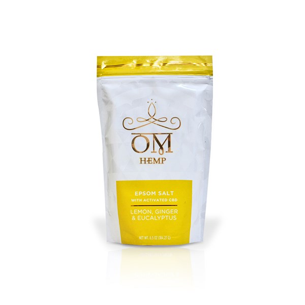 OM Wellness Epsom Salt with activated CBD - Lemon, Ginger, Eucalyptus