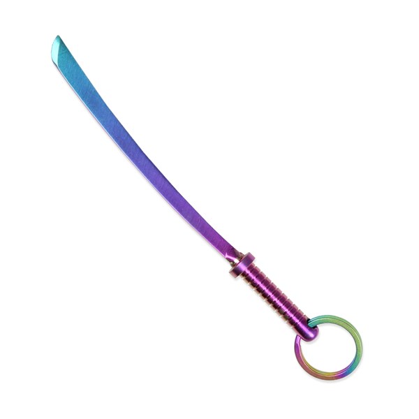 Pure Sativa Samurai Sword Titanium Dab Tool - Rainbow