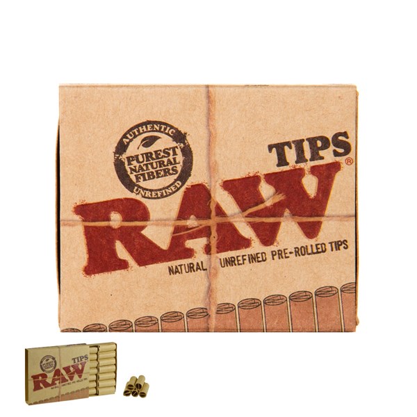 RAW Classic Range - Natural Unrefined Pre-Rolled Filter Roach Tips