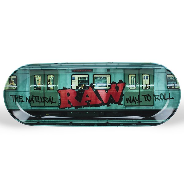 RAW Rolling Tray Metal - Skate Deck Grafitti