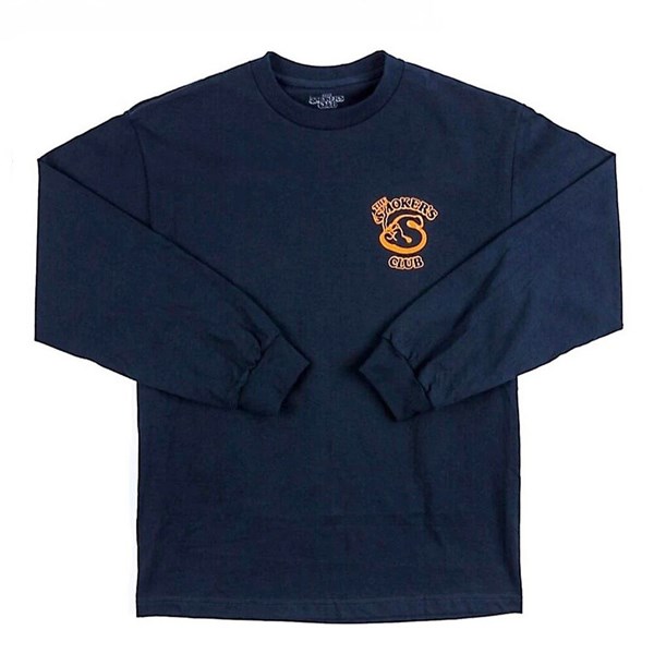 The Smoker's Club T-shirt Long Sleeve Navy - Member