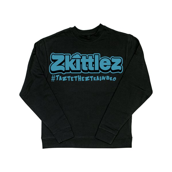 Zkittlez Official Zkittlez Taste The Z Train Crewneck Sweater, Teal