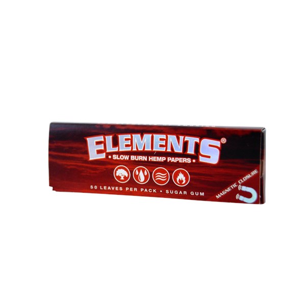 Elements 1 1/4 Hemp Red Papers