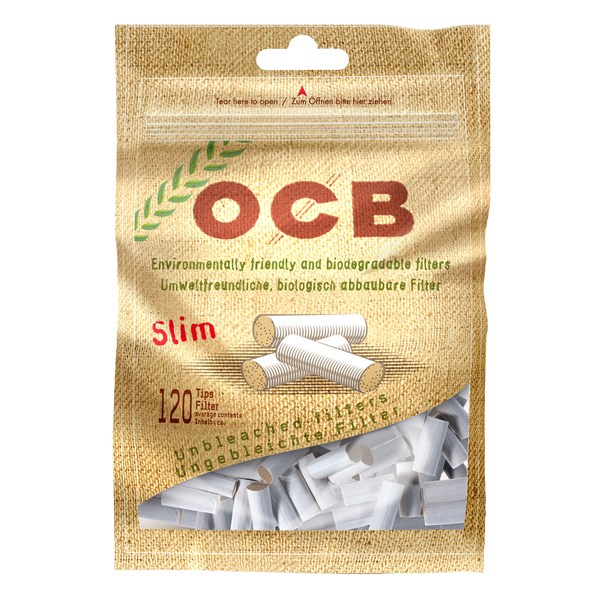 OCB Unbleached Slim Filter Tips