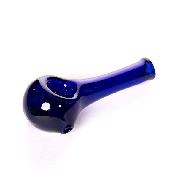 Amsterdam Glassworx Plain Blue Glass Spoon Pipe