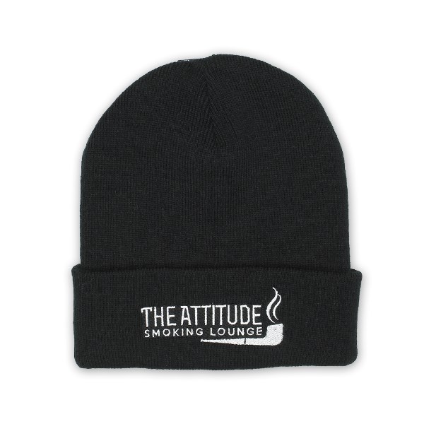 The Attitude Smoking Lounge Cuff Beanie Black - Embroidered Logo