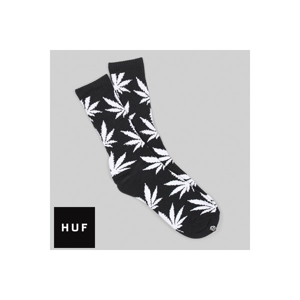 HUF Plantlife Crew Socks Black White