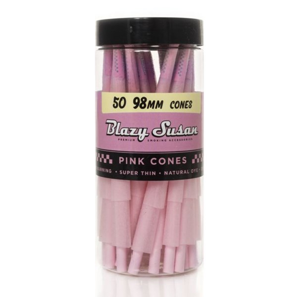 Blazy Susan Pink Vegan Prerolled Cones 98mm - Pink