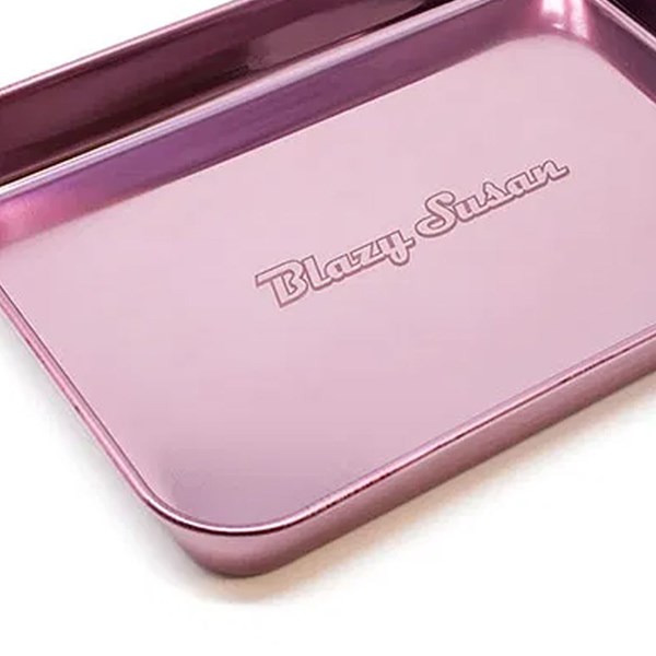 Blazy Susan Stainless Steel Rolling Tray - Purple