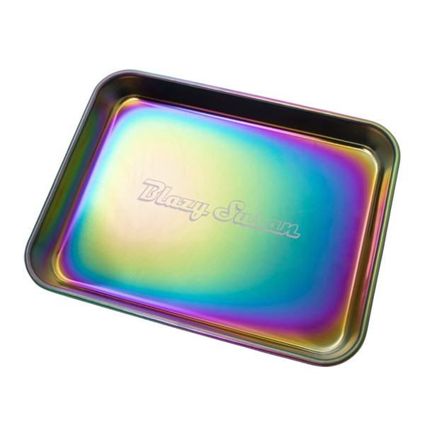Blazy Susan Stainless Steel Rolling Tray - Rainbow