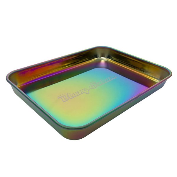 Blazy Susan Stainless Steel Rolling Tray - Rainbow