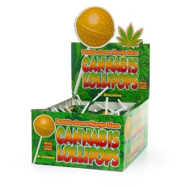 Dr. Greenlove Amsterdam Cannabis Lollipops - Bubblegum x Mango Haze