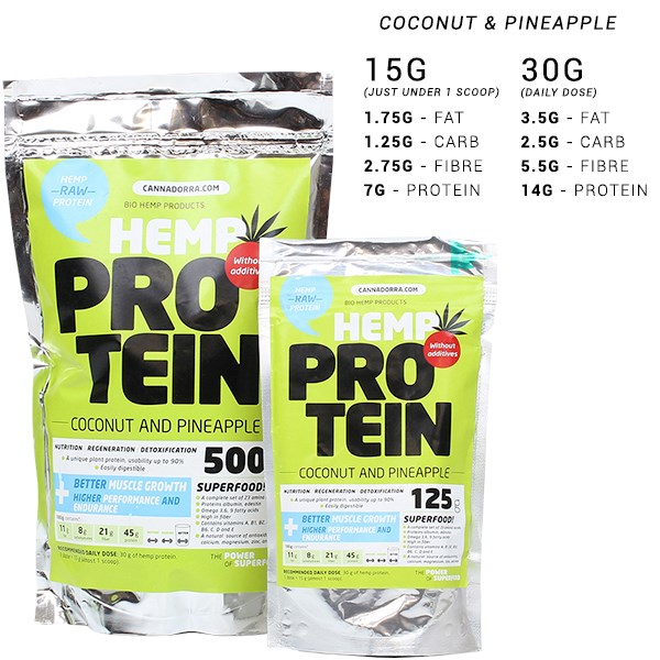 Cannadorra Hemp Protein with Coconut and Pineapple