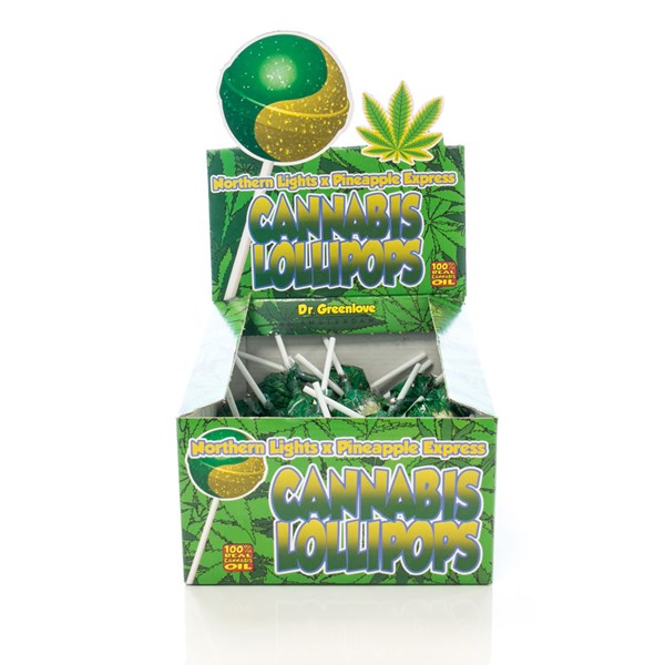 Dr. Greenlove Amsterdam Cannabis Lollipops - Northern Lights x Pineapple Express