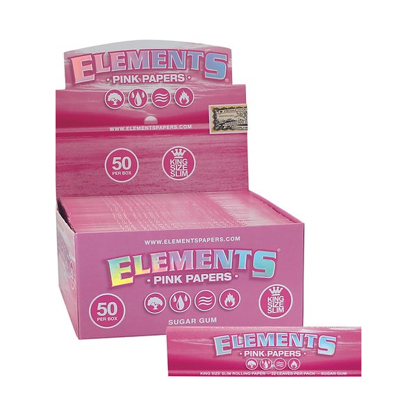 Elements Kingsize Slim Pink Papers