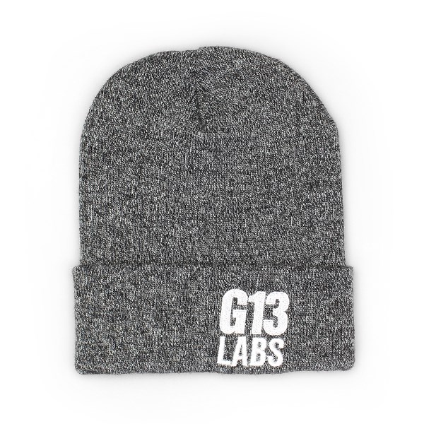 G13 Labs Cuff Beanie - Side Trademark Embroidery Antique Grey