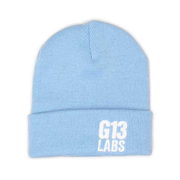 G13 Labs Cuff Beanie - Side Trademark Embroidery Sky Blue