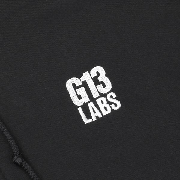 G13 Labs Zip Hoody Black - Embroidered Trademark