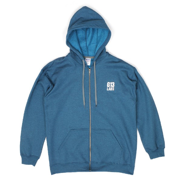 G13 Labs Zip Hoody Blue - Embroidered Trademark