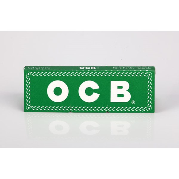 OCB Cut Corner Green Range No. 8 Rolling Papers - Regular Size