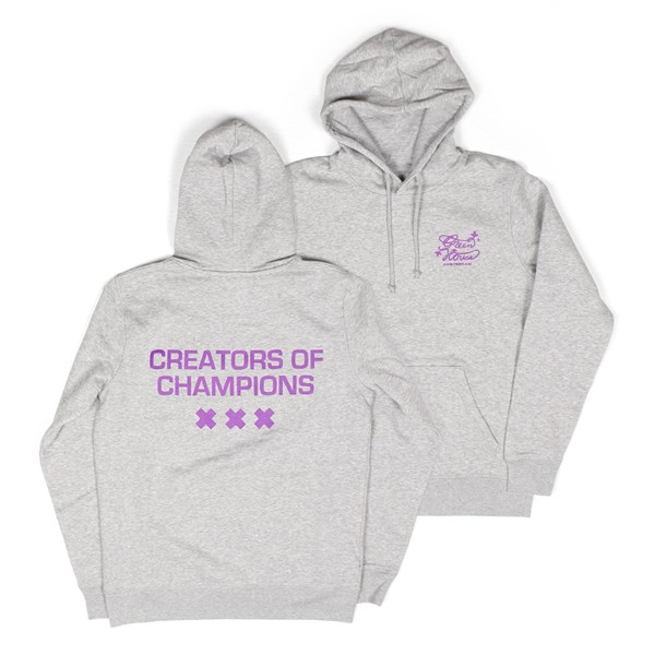 Green House Clothing Hoody Grey - Creators of Champions Logo Purple