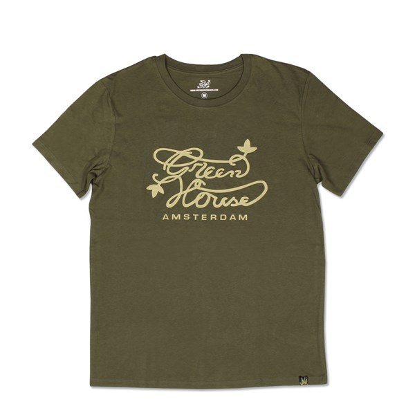 Green House Clothing T-Shirt Army Green - Logo (ATS002)