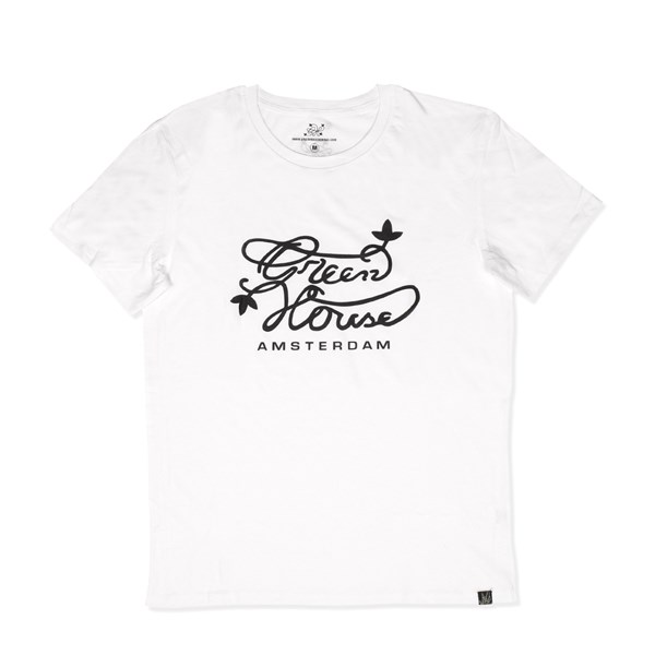 Green House Clothing T-Shirt - Green House Logo White (ATS027)