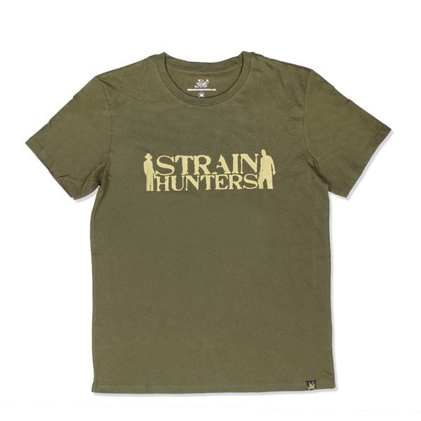 Green House Clothing T-Shirt - Strain Hunters Logo Army/Light Green (ATS009)
