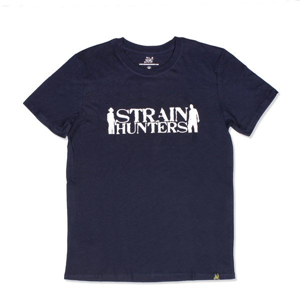 Green House Clothing T-Shirt - Strain Hunters Logo Blue (ATS025)