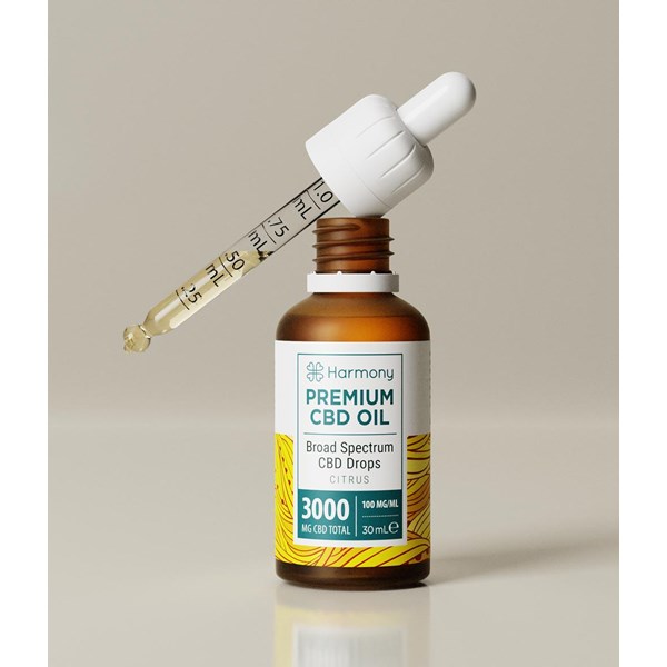 Harmony CBD Oil Drops Citrus(30ml) Very Strong (3000mg of CBD/ 10%)