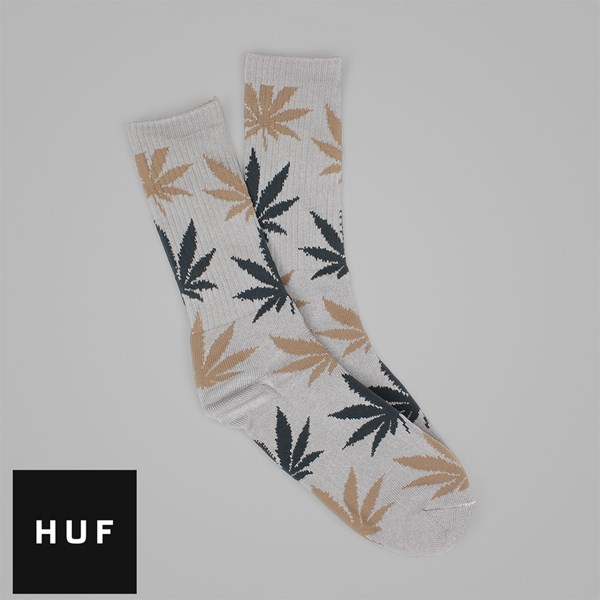 HUF Plantlife Crew Socks Grey
