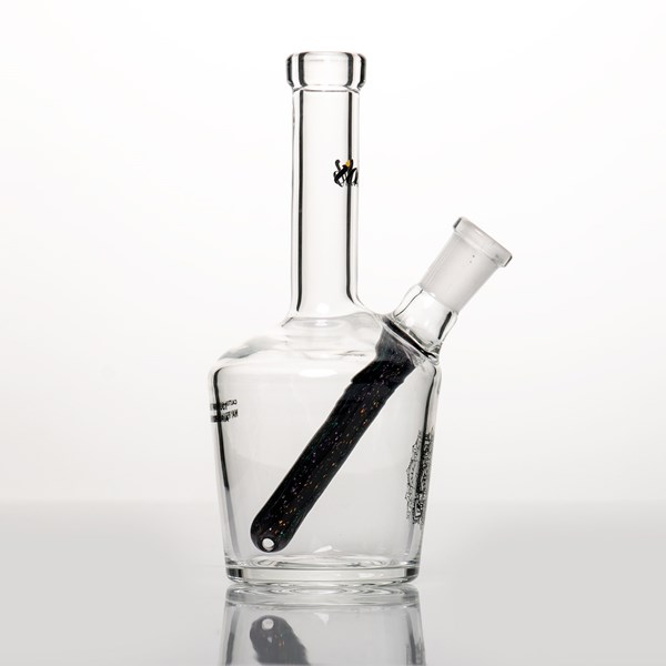 iDab Glass Dichro Small Worked Stem Bottle Rig (10mm Female Joint) - Chaos
