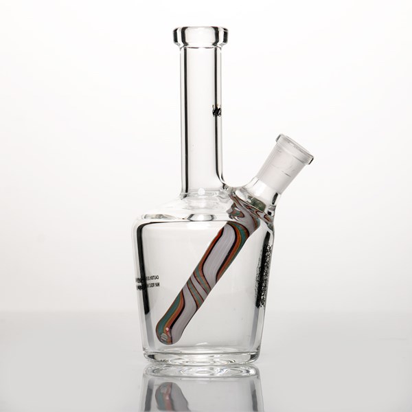 iDab Glass Small Worked Stem Bottle Rig (10mm Female Joint) - Fiesta