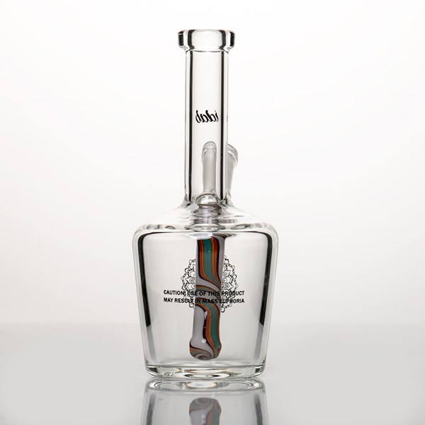 iDab Glass Small Worked Stem Bottle Rig (10mm Female Joint) - Fiesta