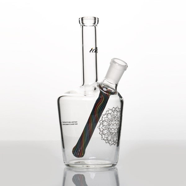 iDab Glass Medium Worked Stem Bottle Rig (14mm Female Joint) - Four Colour