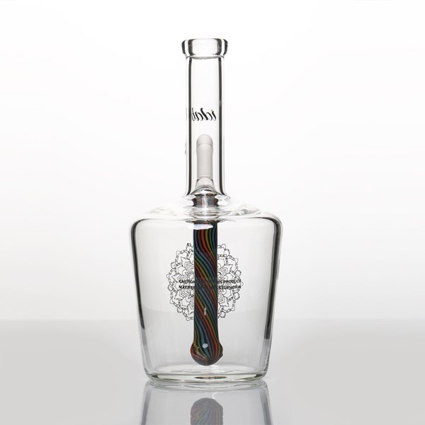 iDab Glass Medium Worked Stem Bottle Rig (14mm Female Joint) - Four Colour