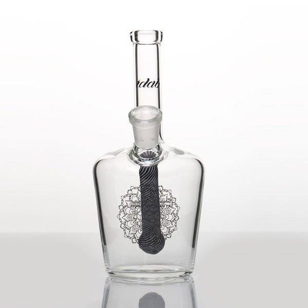 iDab Glass Medium Worked Stem Bottle Rig (14mm Female Joint) - Jail Bird