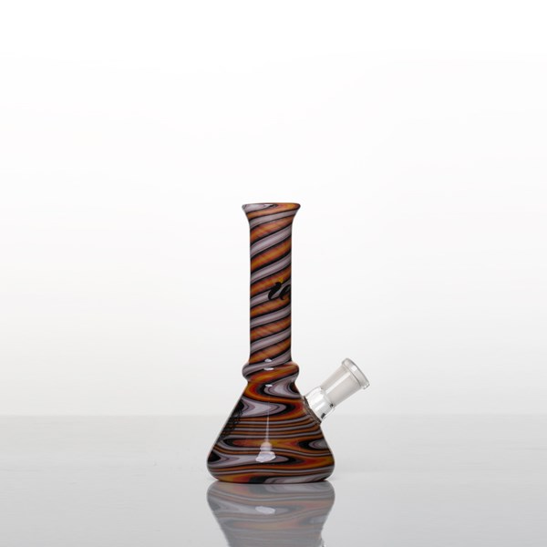iDab Glass Small Worked Tube Rig (10mm Female Joint) - Fire Kite