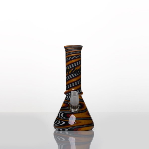 iDab Glass Medium Worked Tube Rig (14mm Male Joint) - Jail House Fire
