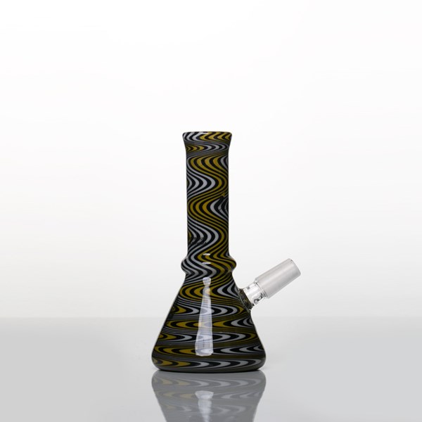 iDab Glass Medium Worked Tube Rig (14mm Male Joint) - Yellow Jacket