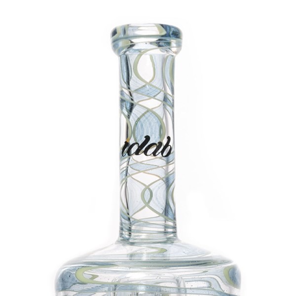 iDab Glass Henny Bottle V2 Peak Glass - Zigzag Clear Blue