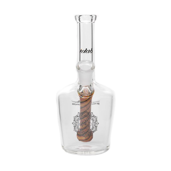 iDab Glass Small Worked Stem Bottle Rig (10mm Female Joint) - Halloween