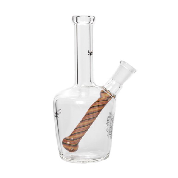 iDab Glass Small Worked Stem Bottle Rig (10mm Female Joint) - Halloween